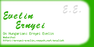 evelin ernyei business card